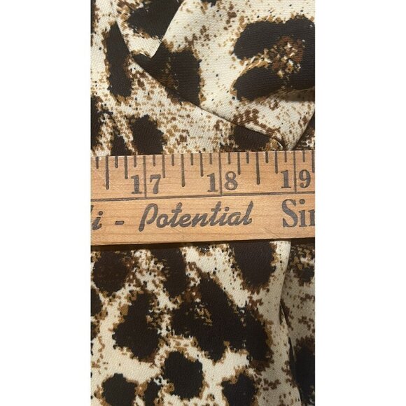 Esmara Heidi Klum mini dress Women’s Leopard Print Cuff Sleeves Sz 6 Heidi - Picture 8 of 11